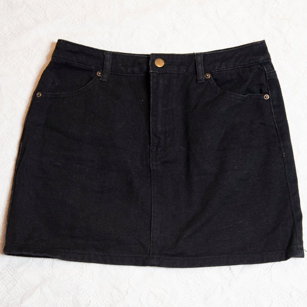 Forever21 Black Denim Skirt